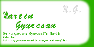 martin gyurcsan business card